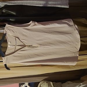 Tacera beige sleeveless blouse L